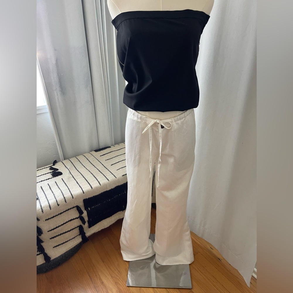 The Row Designer Draw String Linen Women’s Pants … - image 3